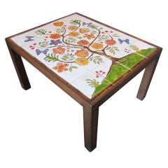 Ceramic tile top table by JC