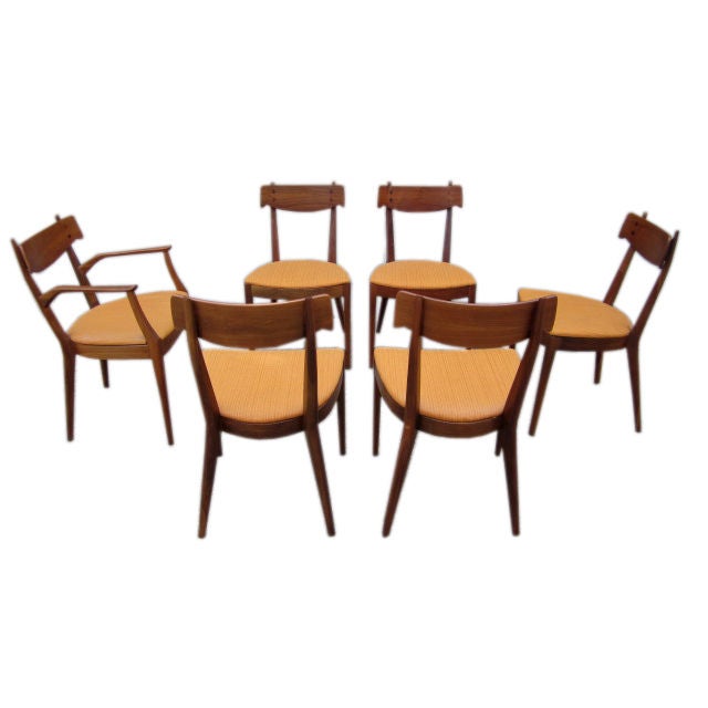Set of six dining chairs by Kipp Stewart for Drexel