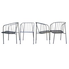 Set of four outdoor chairs by George Nelson