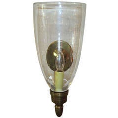 Electrified Brass Candle Sconce