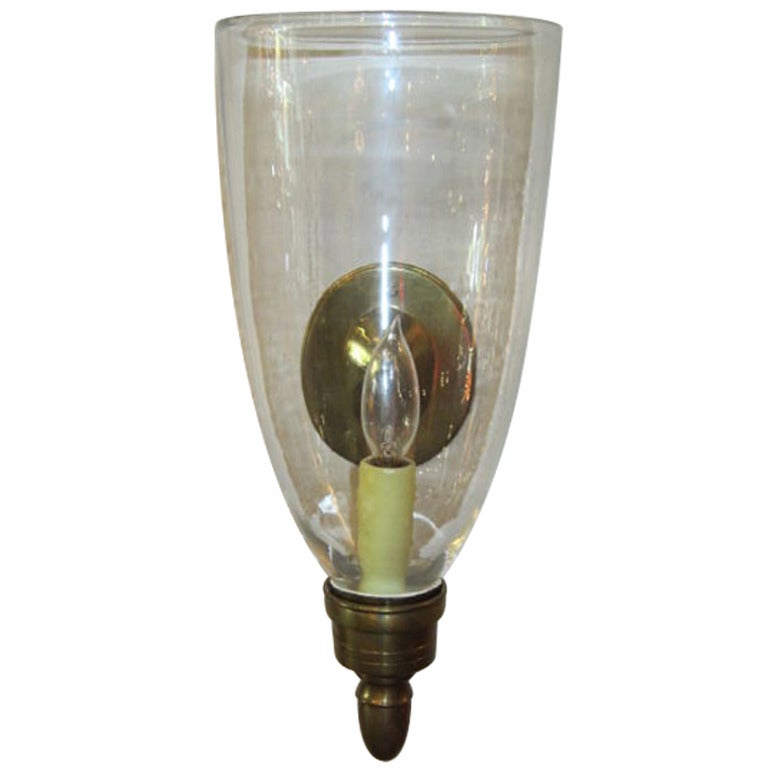 Electrified Brass Candle Sconce For Sale