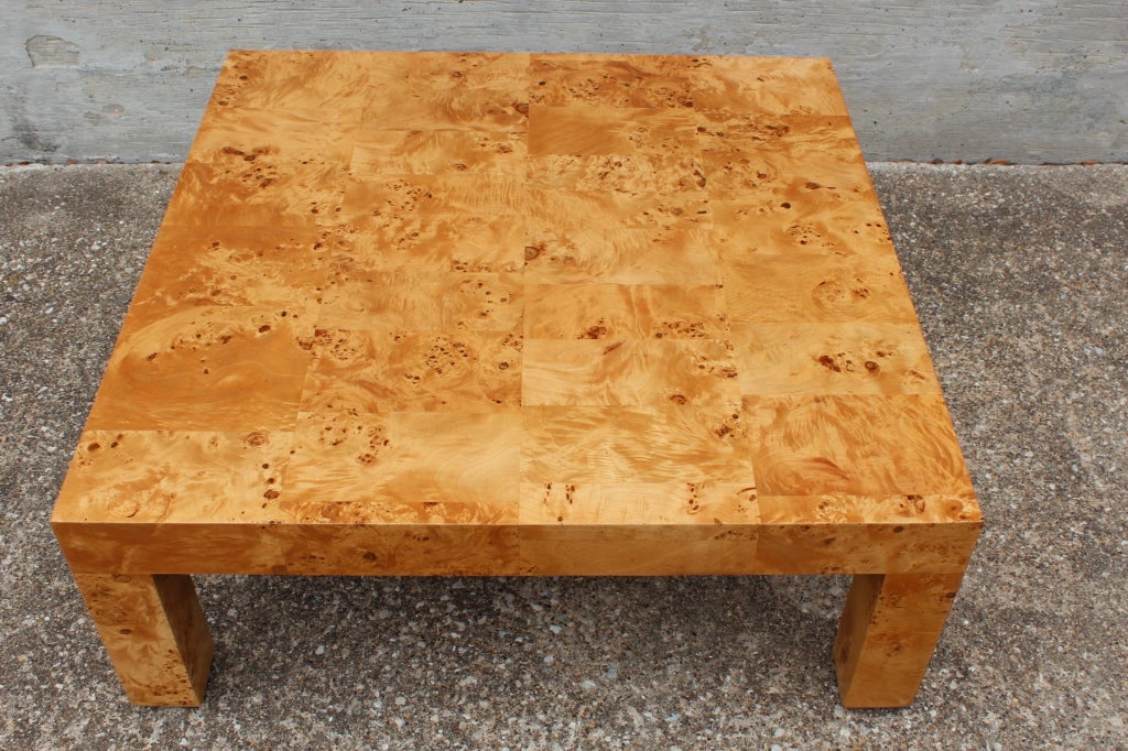 Burl wood coffee table by Milo Baughman 2