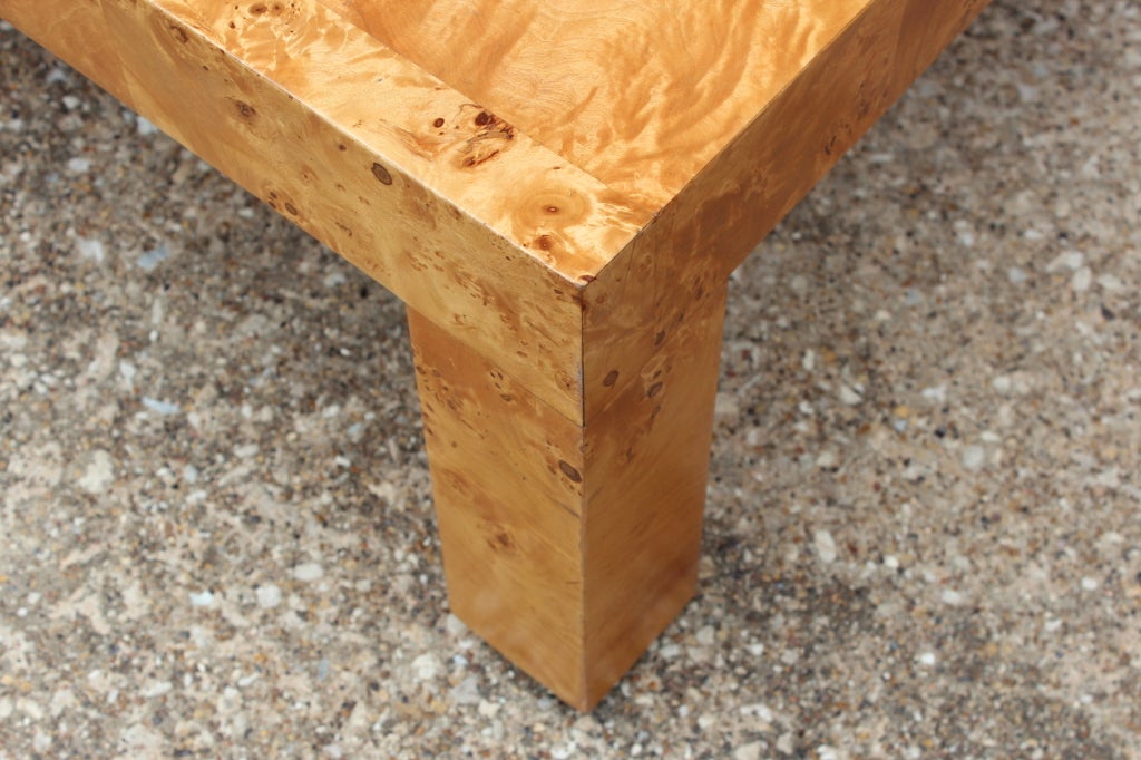 Burl wood coffee table by Milo Baughman 5