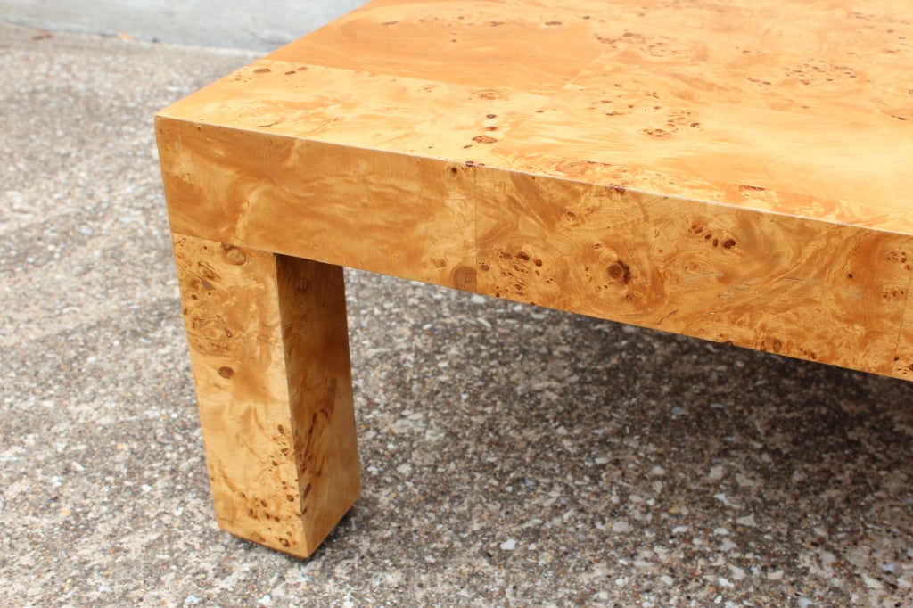 Burl wood coffee table by Milo Baughman 6