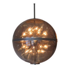 Smoked Acrylic Sphere Light Fixture