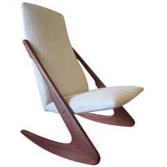 Armless  Rocker Designed by Adrian Pearsall for Craft Associates