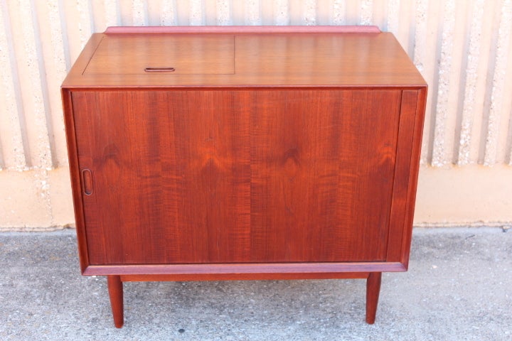 Teak Record/Bar cabinet by Arne Vodder