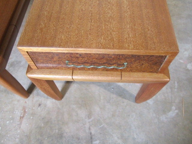 Pair of end tables by John Keal for Brown Saltman For Sale 4