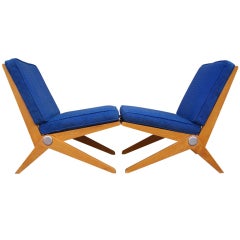 Pair of Knoll Scissor Chair by Pierre Jeanneret