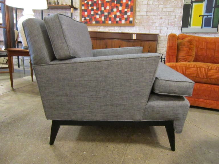 Recently restored angular lounge chair.