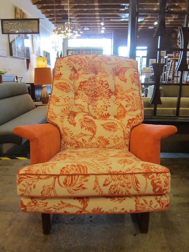 Danish Modern Chair and Ottoman In Excellent Condition In Dallas, TX