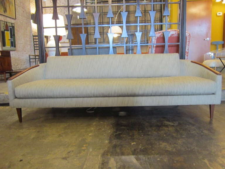 Unknown Curved Armed Danish Modern Sofa