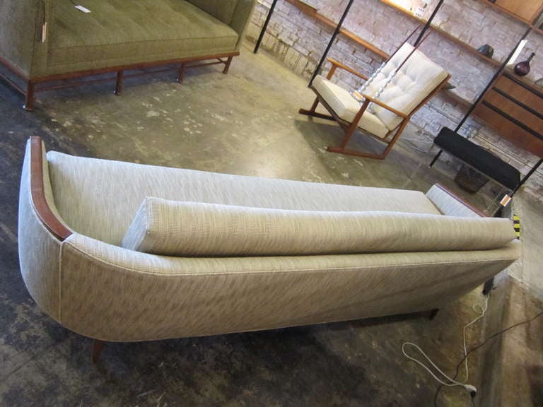 Curved Armed Danish Modern Sofa 1