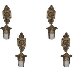 Set of 4 American Arts and Crafts Sconces