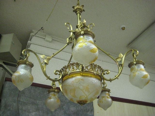 Baccarat Cameo Glass Chandelier