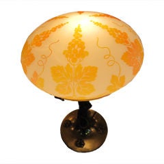 Art Nouveau Cameo Glass and Flowering Vine Base