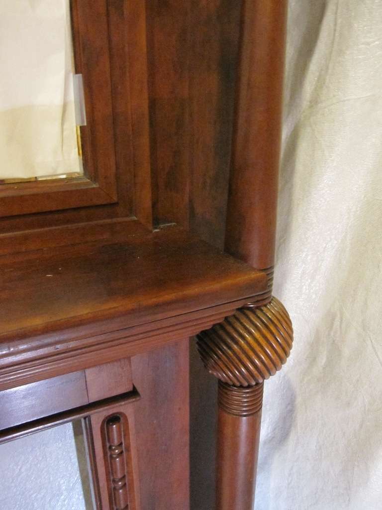 Aesthetic Movement Victorian Aesthetic Fireplace Mantle w/Original Beveled Mirror