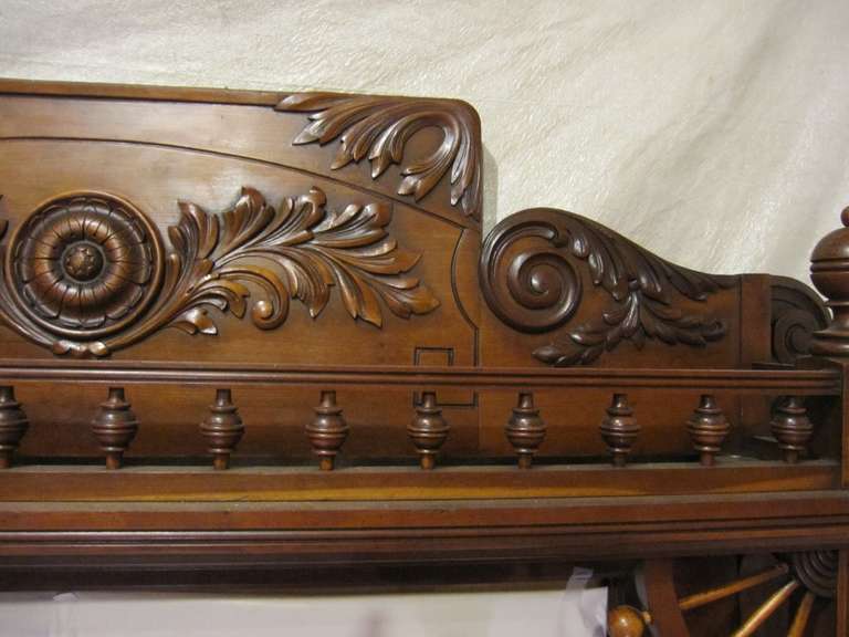 Victorian Aesthetic Fireplace Mantle w/Original Beveled Mirror In Excellent Condition In Petaluma, CA