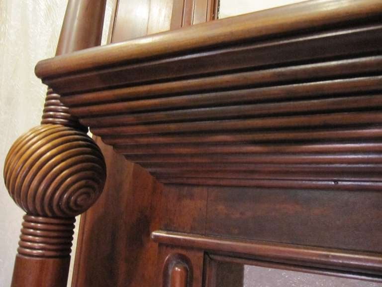 Victorian Aesthetic Fireplace Mantle w/Original Beveled Mirror 1