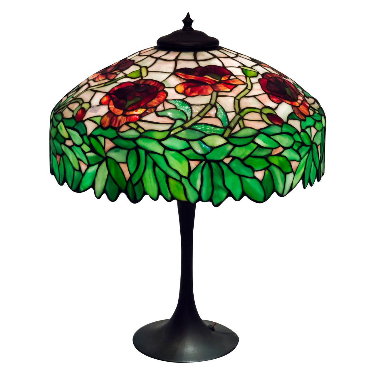 Leaded Gl Table Lamp Oriental Poppy Ca 1910 At 1stdibs Leaded Gl Table Lamp Oriental Poppy Ca 1910 For