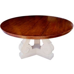 Vintage 54" Table with Cast Stone Base by Michael Taylor