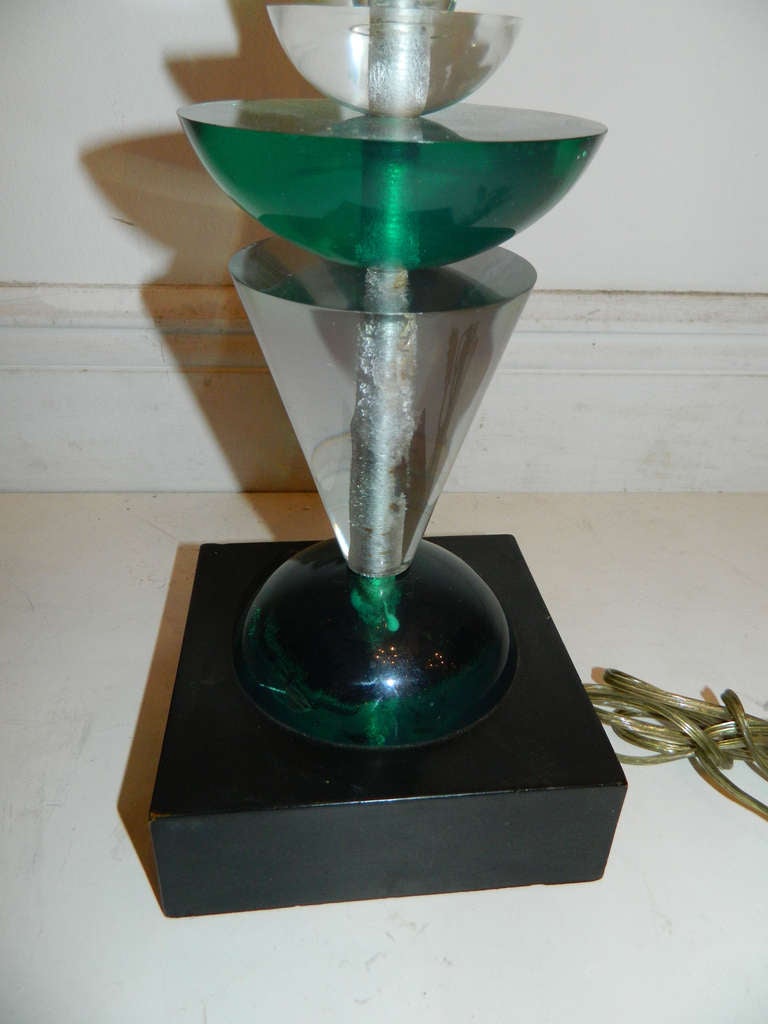 Tall Van Teal Table Lamp In Good Condition For Sale In Miami, FL