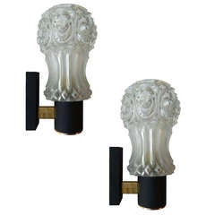 Pair of French Wall Sconces by Diderot, circa 1950s 8