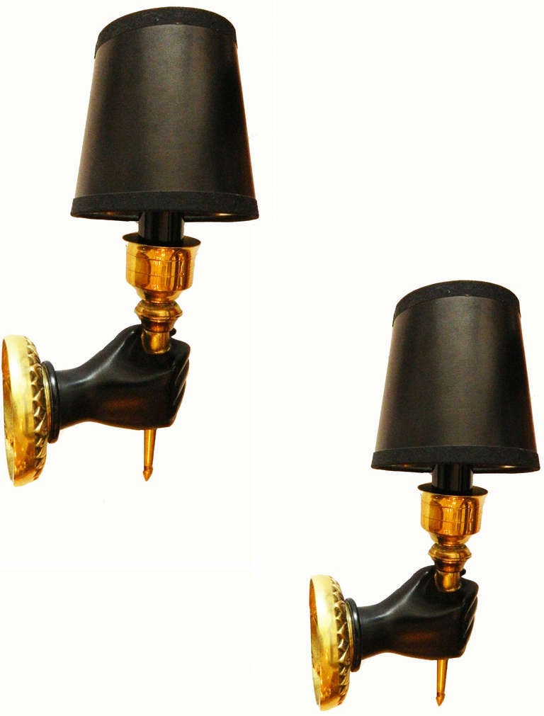 French André Arbus Sconces, 3 pairs available For Sale