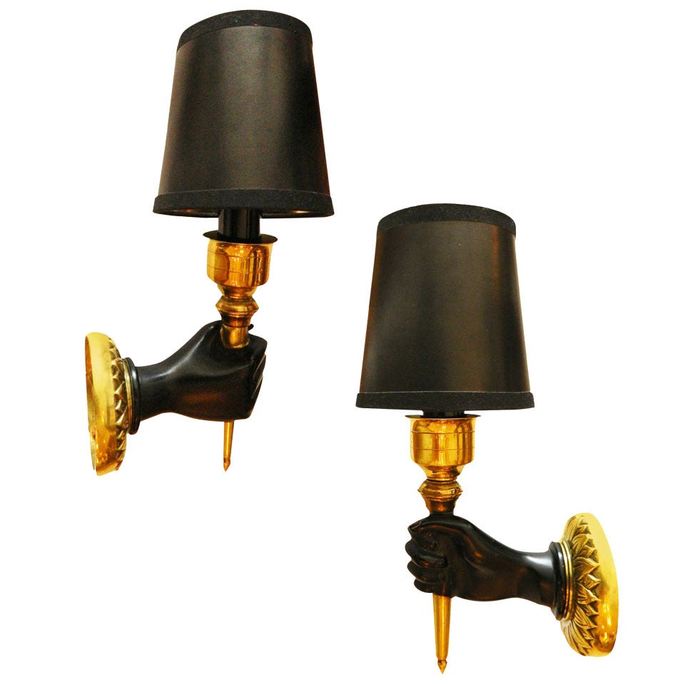 André Arbus Sconces, 3 pairs available For Sale