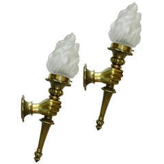 Impressive Maison Bagues Pair of Bronze Sconces 8