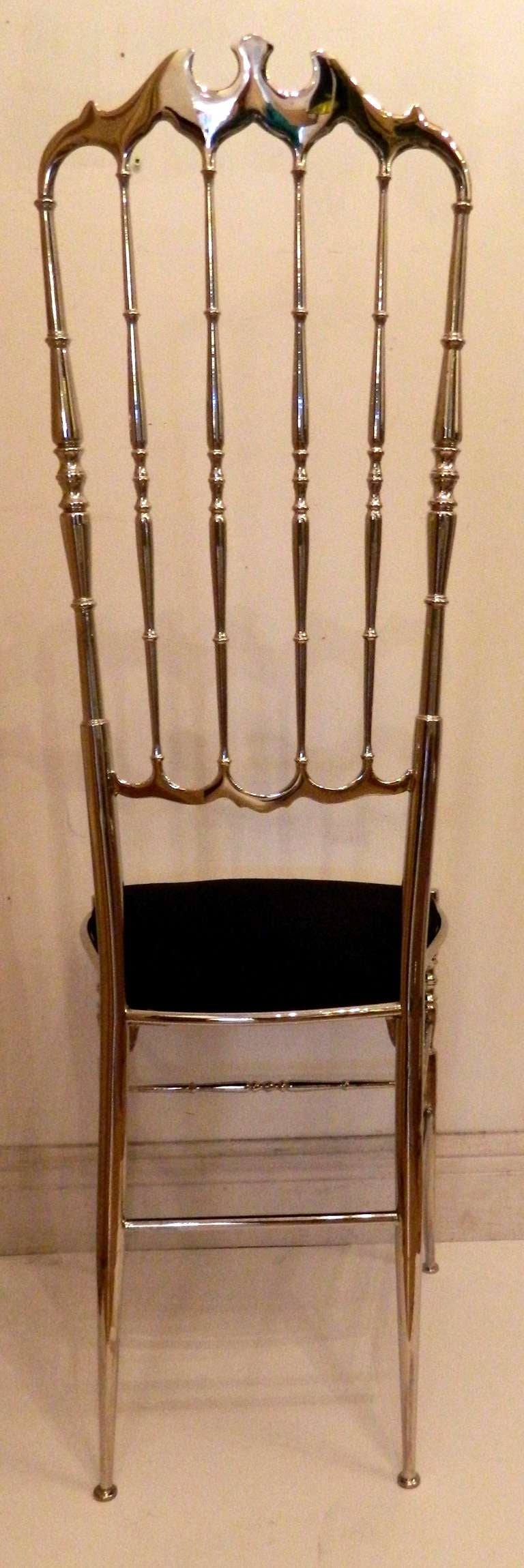 20th Century 8 High Back Nickel-Plated Chiavari Chairs