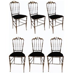 Nickel Plated Set of Chiavari Chairs