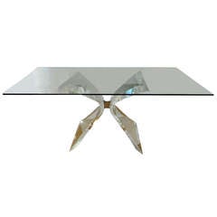 Signed Lion in Frost Lucite Dining Table 5
