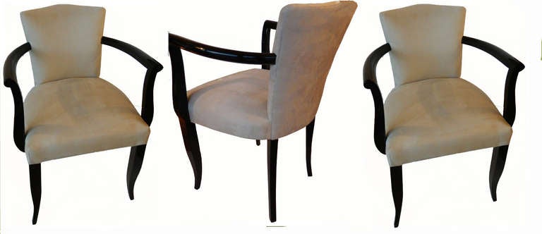 20th Century Set of Six Art Deco French Armchairs