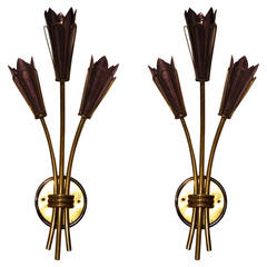 Pair of French Sconces by Maison Arlus 3