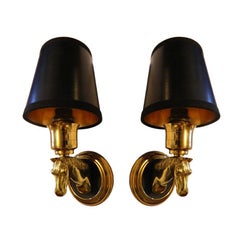 Three Pairs available of French Horse Sconces, Priced by Pair