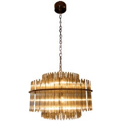 196 Glass Rod Chandelier by Lightolier