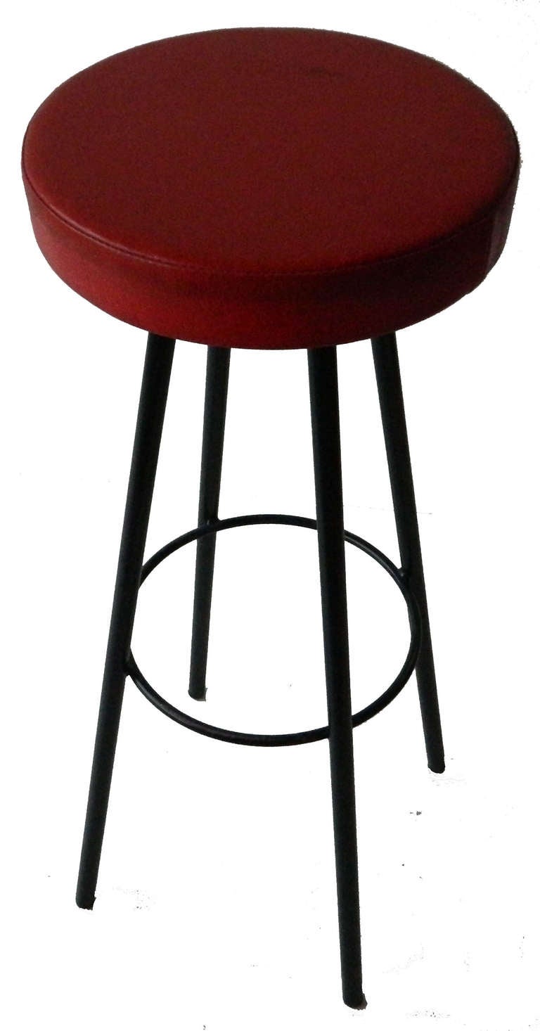 4 Jacques Adnet  bar stools