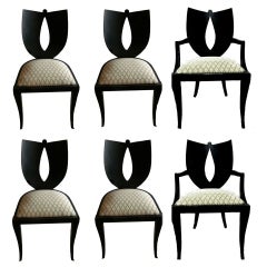 Set of 6 chairs (4 +2) by Pietro Constantini