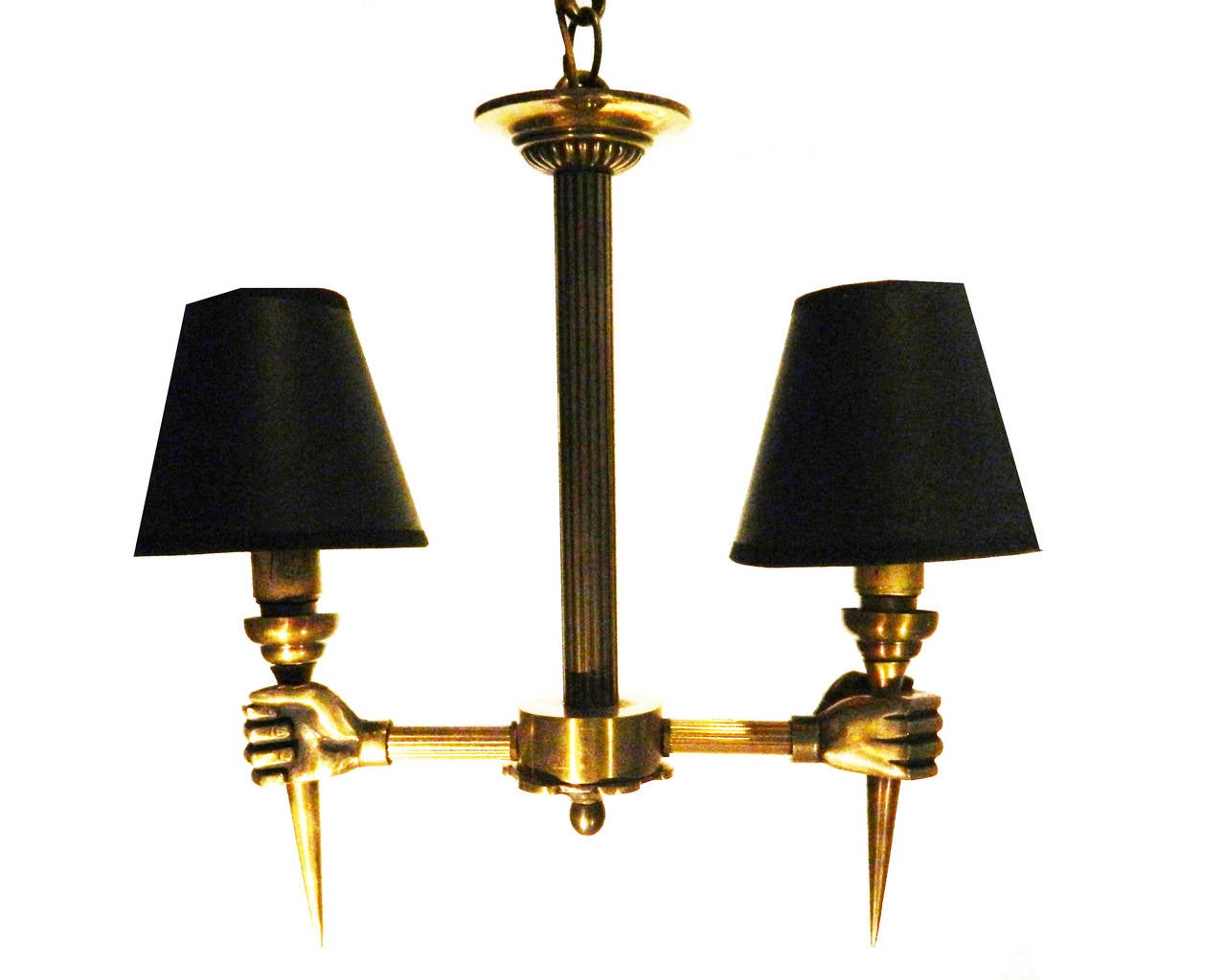  Arbus brass chandelier.
