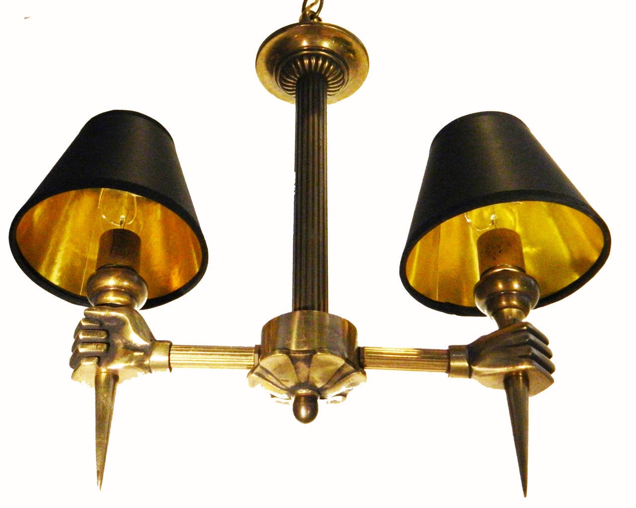 Mid-Century Modern  Arbus Two-Arm Chandelier