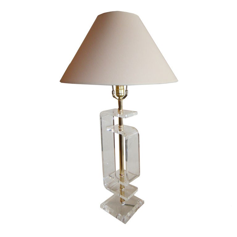 Lucite Table Lamp