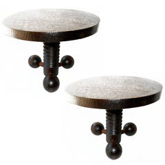Pair of Charles Dudouyt Coffee Tables