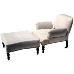 Antique NAP III  Armchair and Ottoman