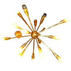 Pair of Sixteen Lights Starburst Stilnovo Chandelier 6