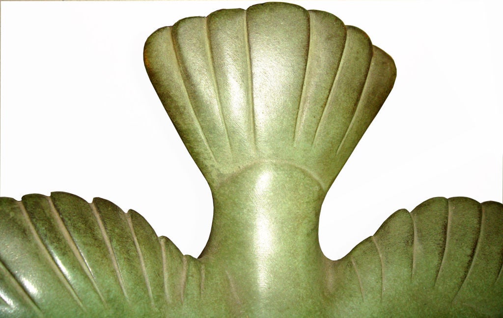 Intagliato a mano Georges H. Laurent  Scultura animale in bronzo del periodo Art Déco Gabbiani Francia 1930 in vendita