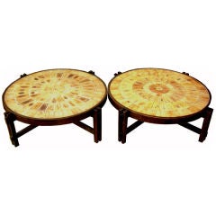 Pair of R.CAPRON Coffee Table