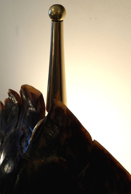 .Maison Jansen Turtle Shell Table Lamp