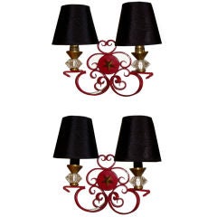 3 pairs  available of ARBUS Pair of Sconces. Priced by pair.