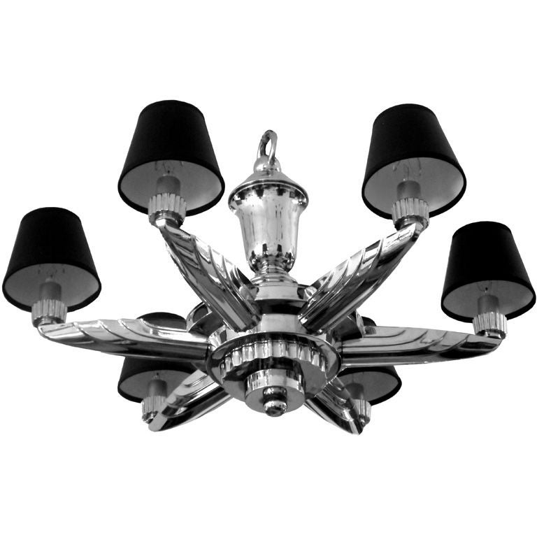 Petitot Art Deco Period Chandelier